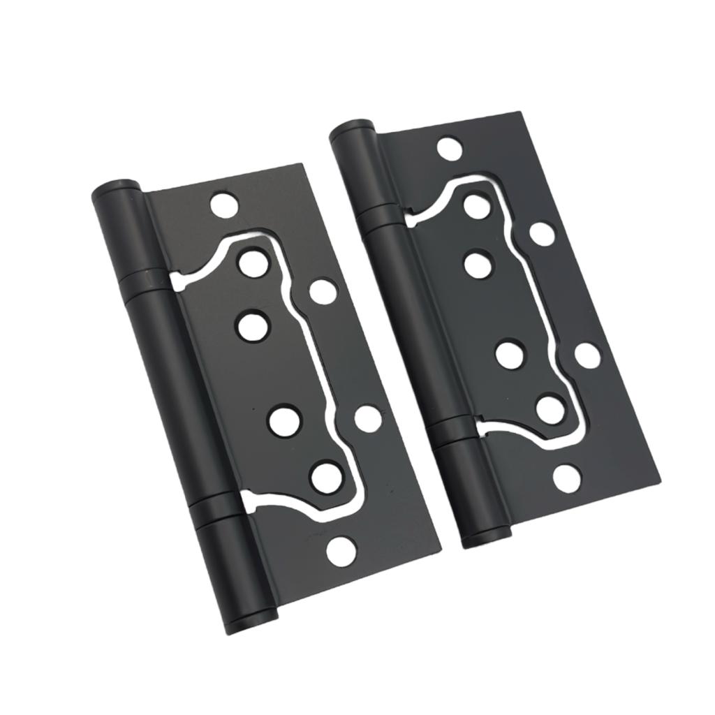 Петлі дверні KEDR Завіса дверна FLUSH 100*75*2,5mm-2BB-Black mat (чорний мат) (2шт.)