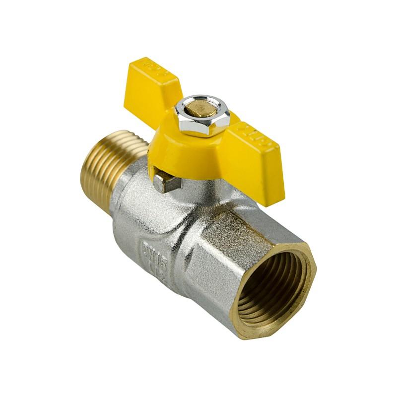 Краны серии Yellow Raftec YELLOW Кран шаровый DN15 (1/2) нв жёлтая бабочка GRB11