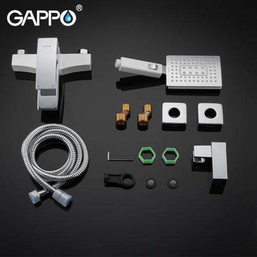 Змішувачі для ванної GAPPO G3007-7 (JACOB) Змішувач для ванни (білий хром)