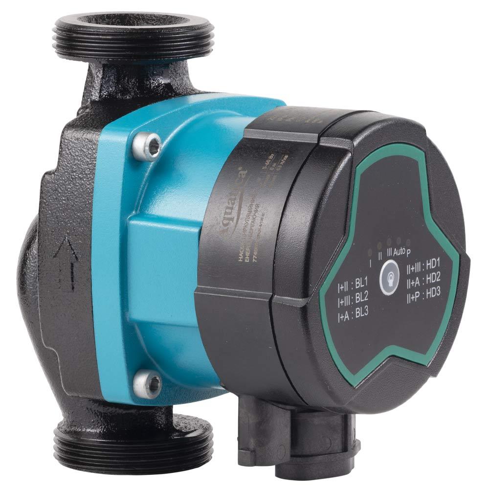 ЦИРКУЛЯЦІЙНІ НАСОСИ AQUATICA GPA25-8/130 III Насос циркуляційний енергозберігаючий 5-60Вт Hmax 8м Qmax 63л/хв Ø1½ 130мм + гайки Ø1 774062