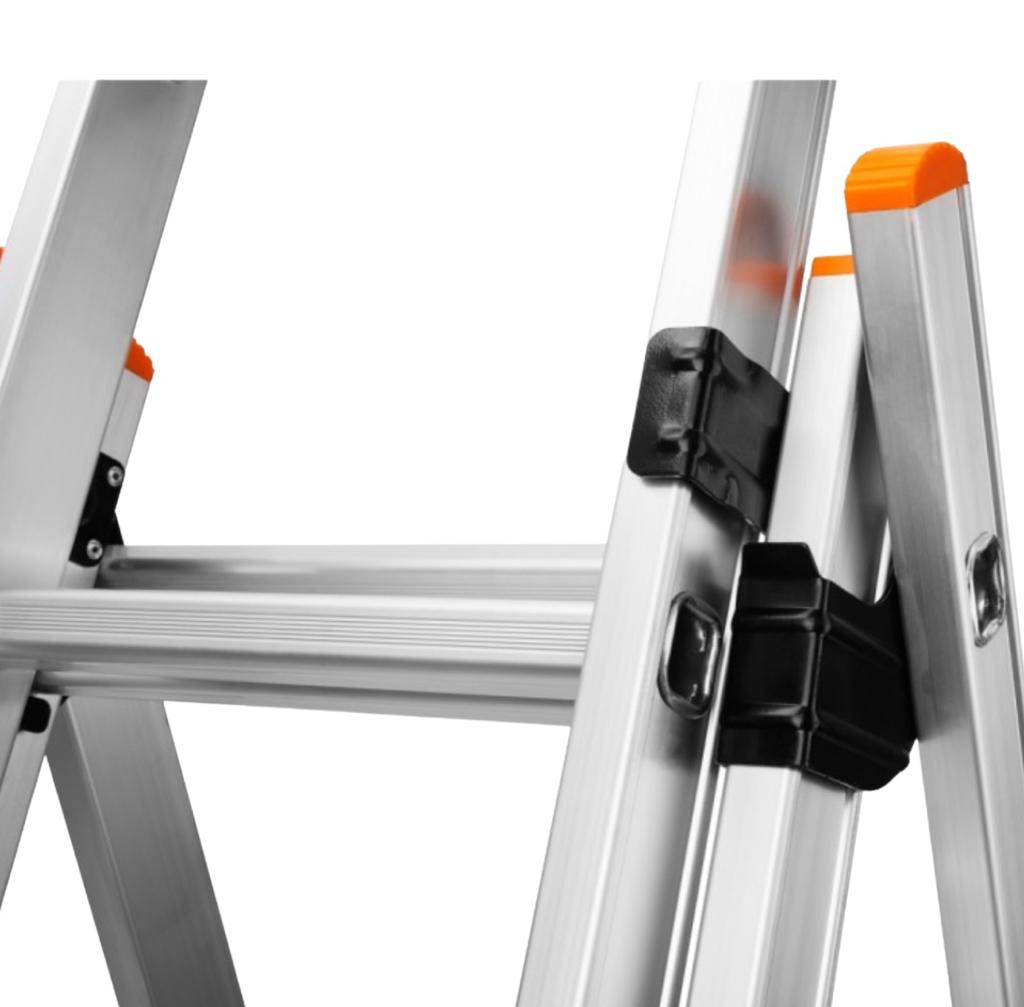 Лестницы трёхсекционные BLUETOOLS Лестница алюминиевая 3-х секционная (3х12 ступеней) 8,4м. 160-9009