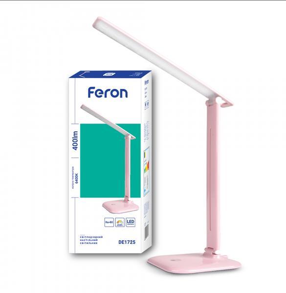 Настільні LED-лампи Feron Настільна LED-лампа 9W 6500K 550Lm (РОЖЕВА) DE1725