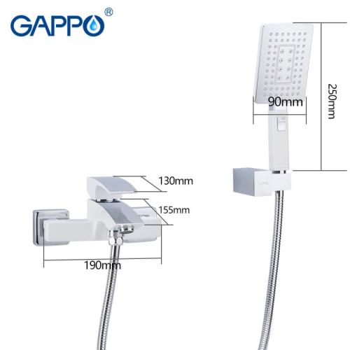 Змішувачі для ванної GAPPO G3007-7 (JACOB) Змішувач для ванни (білий хром)