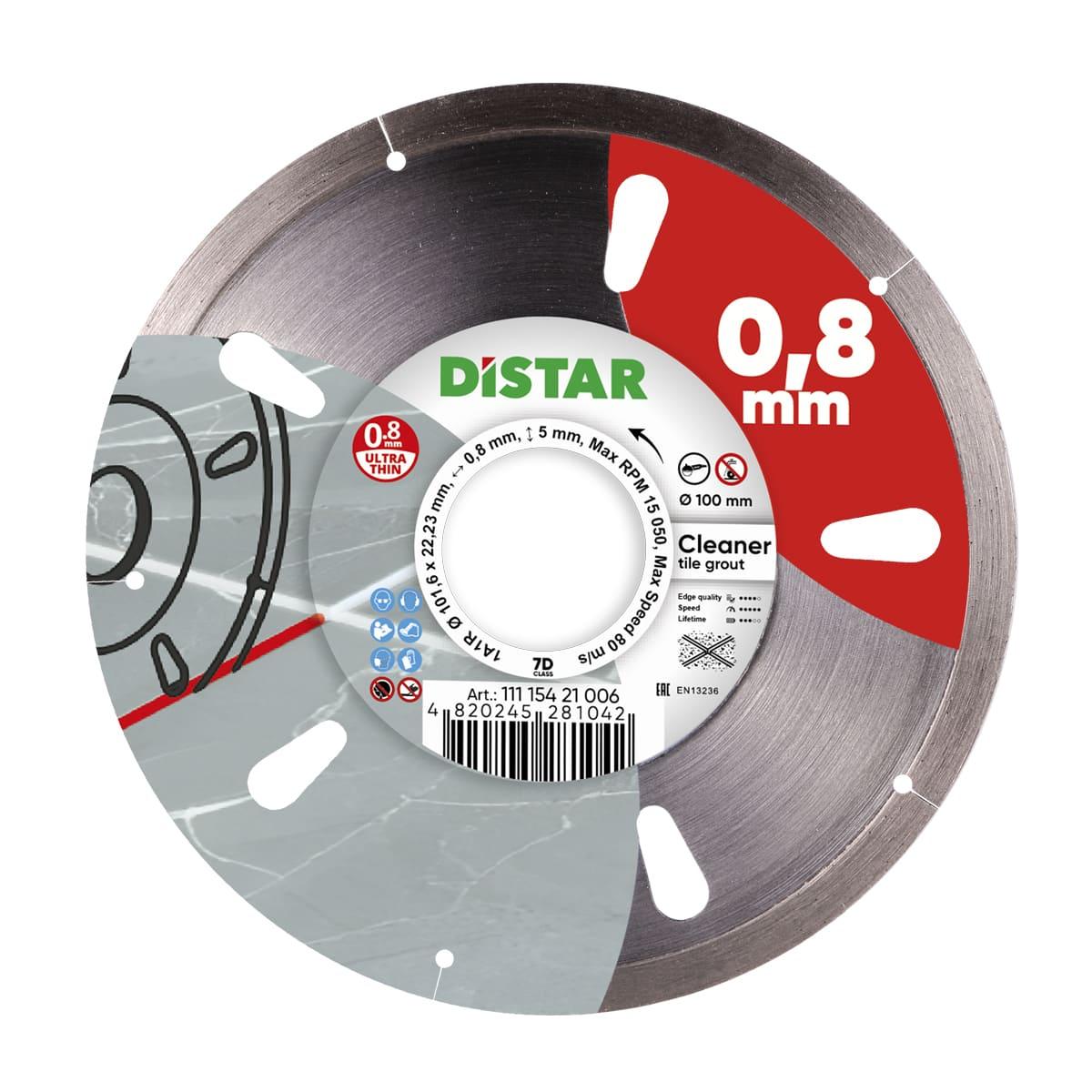 Диски алмазні DISTAR 1A1R CLEANER Диск алмазний 101,6x0,8/0,5x5x22,23мм. 11115421006