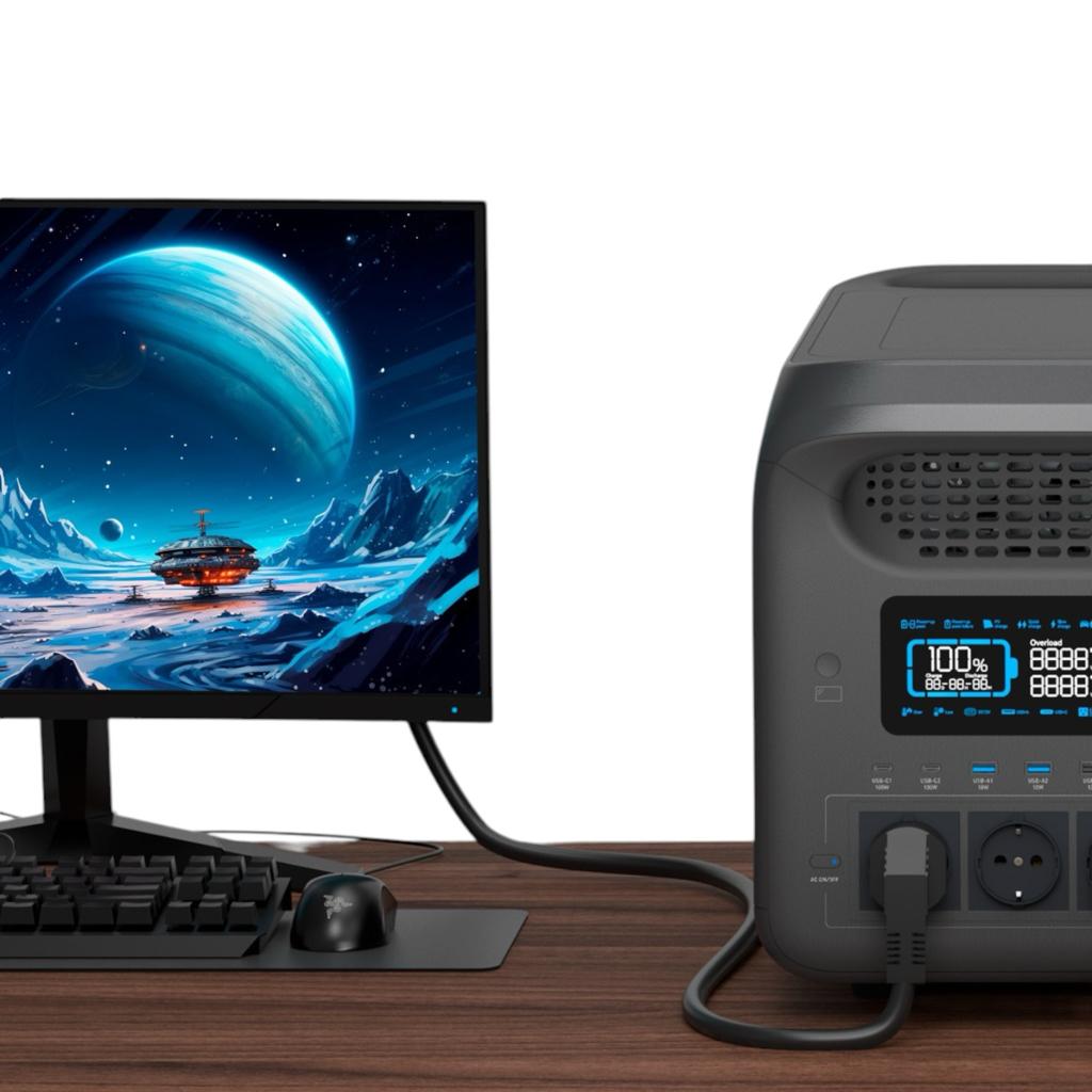 Портативні зарядні станції VIDEX OASIS 1800W Портативна зарядна станція 220В 1800Вт. (1229Вт-год) VPS-SG1-1KW8