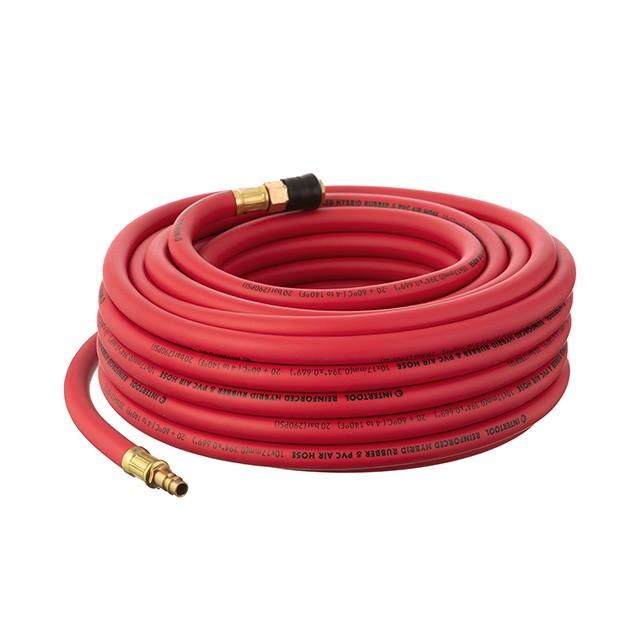 Шланги повітряні INTERTOOL STORM Шланг гібридний, професійний, 20 атм, 10*17мм, 20м з латунними швидкороз'ємними з'єднаннями PT-1782