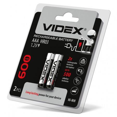 Батарейки аккумуляторные VIDEX Аккумулятор AAA 600mA 1,2V HR-3