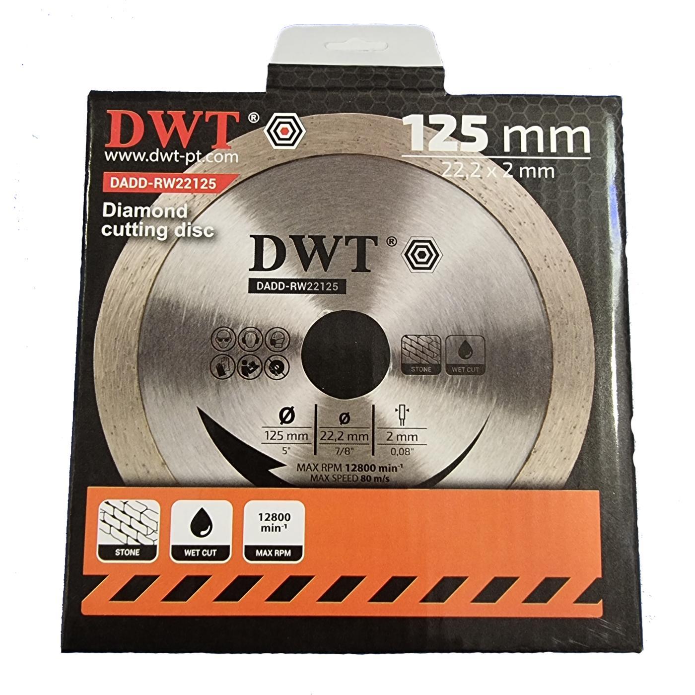 Диски алмазные DWT Диск алмазный 125*2*22,2 (сплошной) DADD-RW22125
