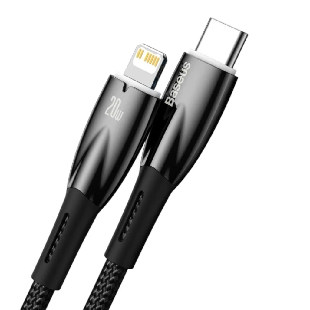 Кабелі та адаптери Baseus Кабель Glimmer Series Fast Charging Data Cable Type-C to iP 20W 1m. Black CADH000001