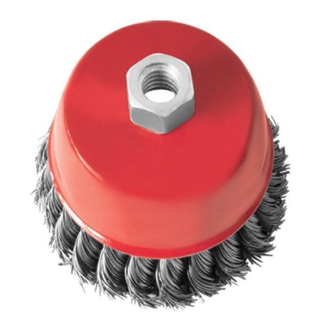 Щетки на УШМ INTERTOOL Щетка чашечная 100 мм, для УШМ, М14 (пучки витой проволоки) BT-2100