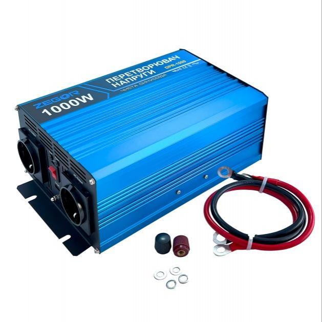 Перетворювачі напруги ZEGOR Інвертор-перетворювач напруги 1000W 12/220V (чиста синусоіда) DPR-1000