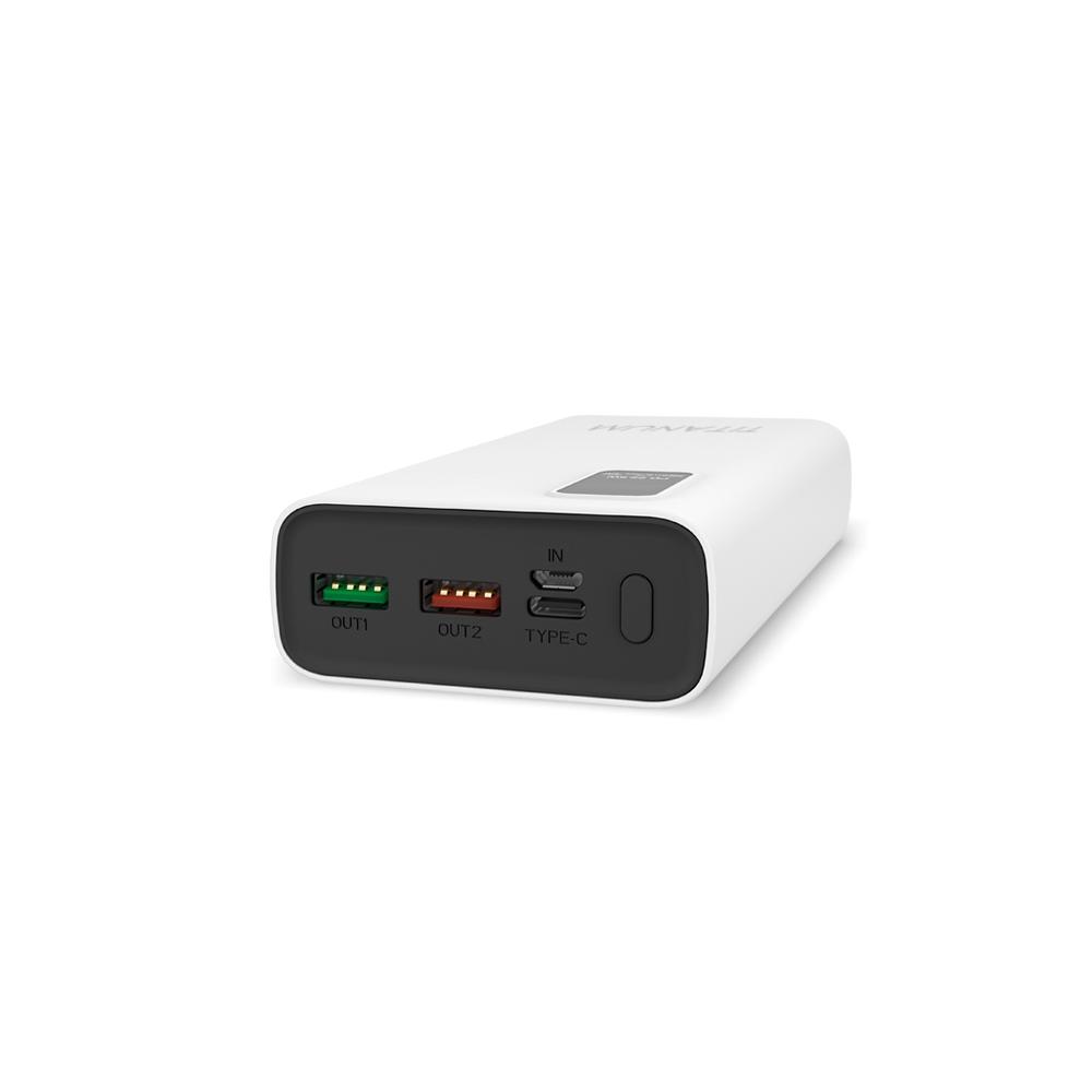 Повербанки (POWER BANK) TITANUM Power bank 20000mAh TPB-727S 22.5W QC+PD White