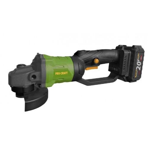 КШМ (акумуляторні) PROCRAFT КШМ акумуляторна безщіткова Ø125мм 20V (з АКБ 1*4Ah та ЗП) PWA125