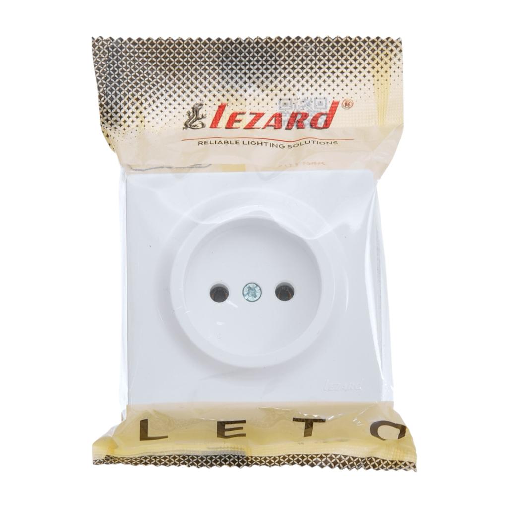 LETO (біла) Lezard LETO Розетка зовнішня 1-а б/з (біла) 752-0200-121B