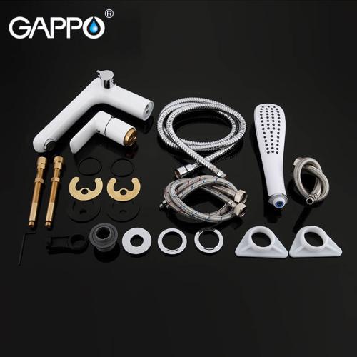 Смесители для ванной GAPPO G1148 (NOAR) Смеситель для ванной на борт (бел.хром)