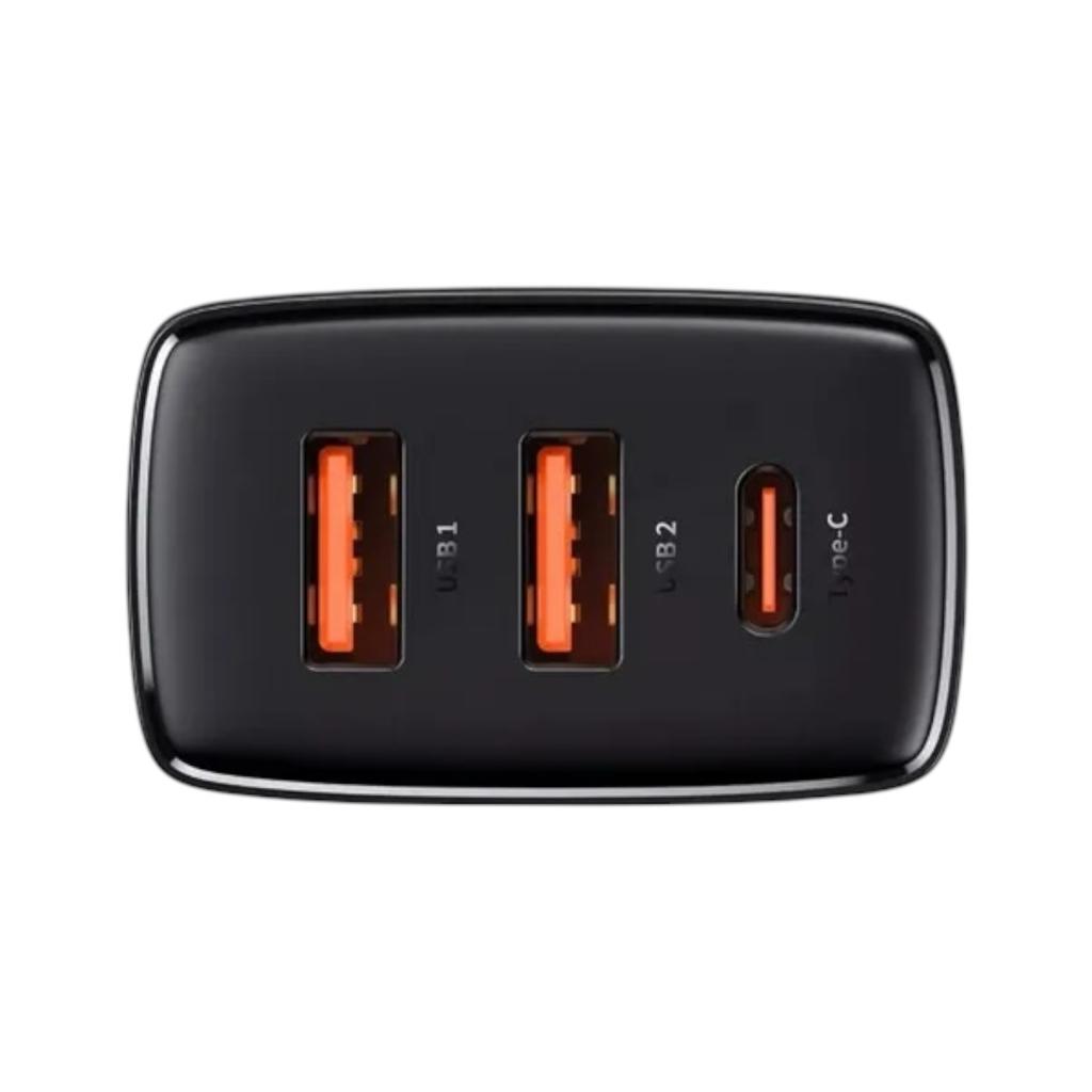 Зарядные устройства для телефонов Baseus Зарядний пристрій Compact Quik Charger 2U+C 30W EU Black CCXJ-E01