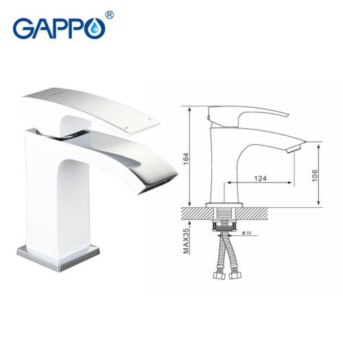 Змішувачі для умивальника GAPPO G1007-8 (JACOB) Змішувач для умивальника (білий/хром)