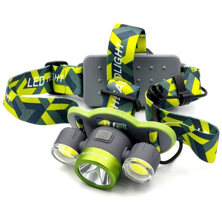 Ліхтарі налобні X-Balog Ліхтар налобний 2*18650, micro USB BL-2133-6+2COB
