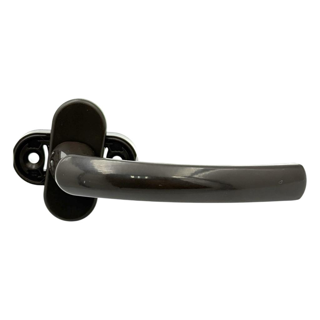 Фурнітура на металопластикові вікна Antey Ручка віконна для металопластикового вікна RAL8019 (коричнева)