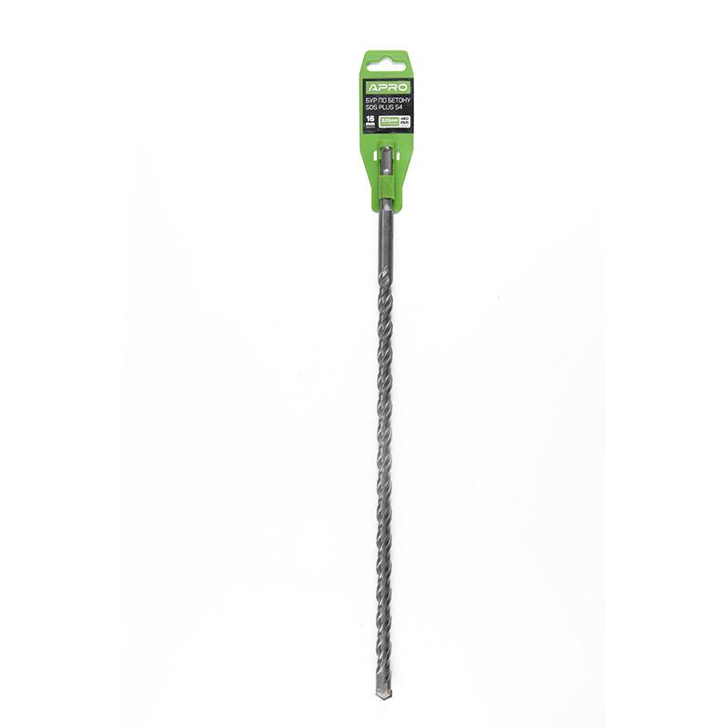 Буры APRO Бур по бетону SDS PLUS S4 Ø16x460мм 815063