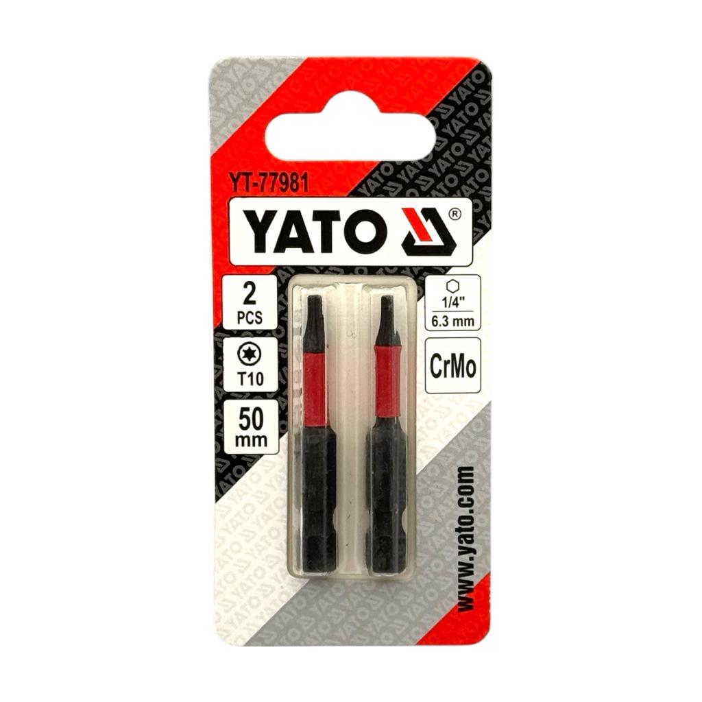 Біти та насадки для шуруповерту YATO Біта T10 50мм. (2шт.) YT-77981