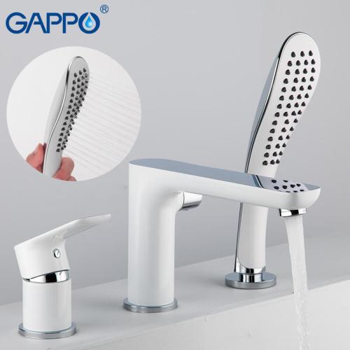 Смесители для ванной GAPPO G1148 (NOAR) Смеситель для ванной на борт (бел.хром)