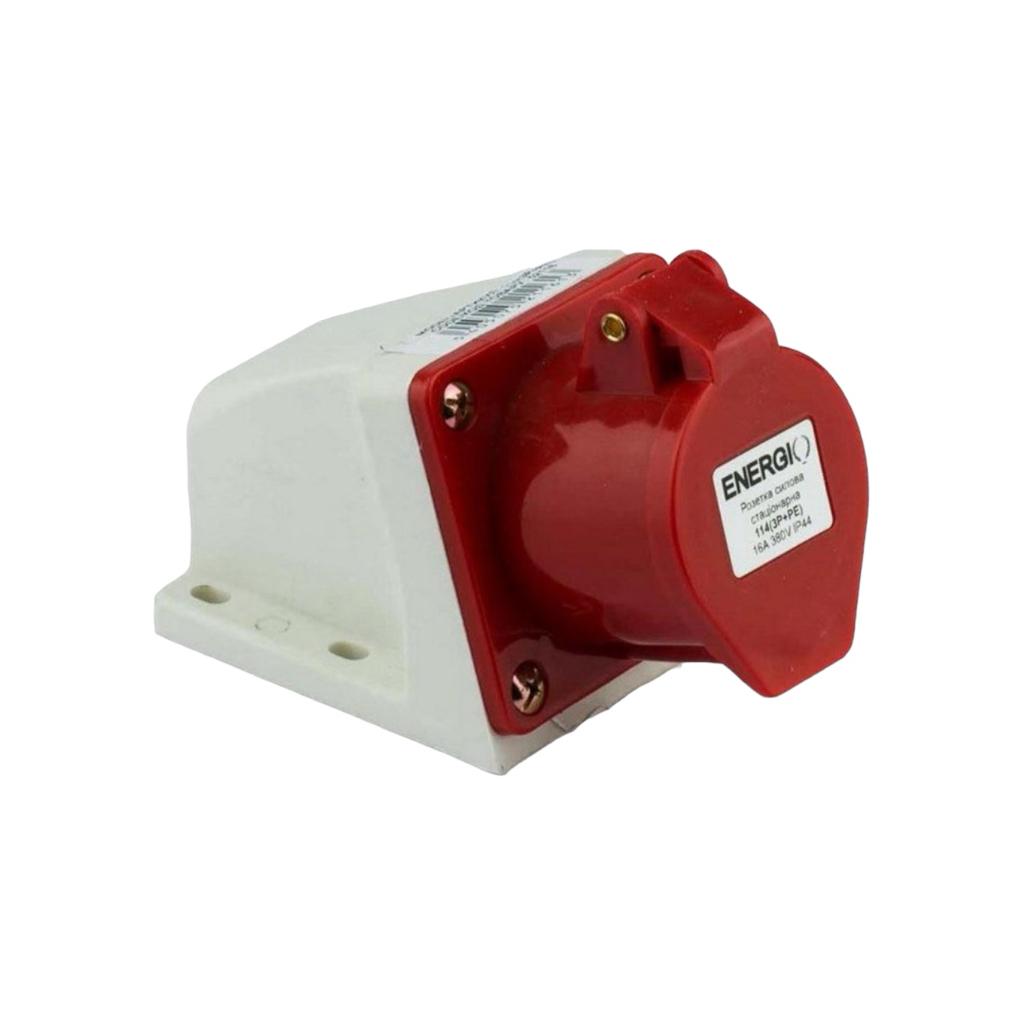 Роз'єми силові ENERGIO Розетка силова стаціонарна 380V 16A IP44 114(3P+PE) IC-114