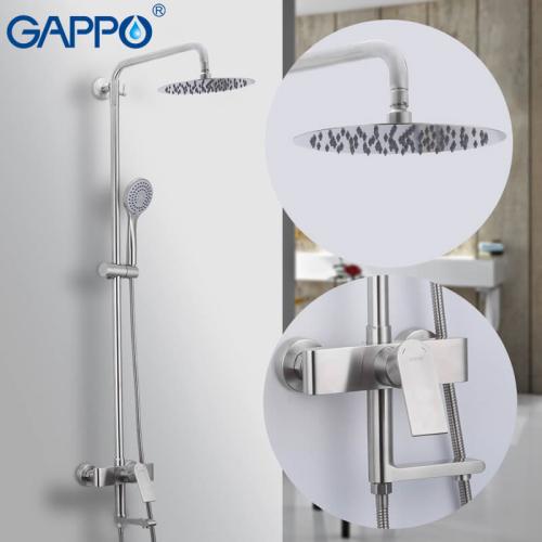 Душевые системы GAPPO G2499-20 (SUTENRESU-KO) душ. система 3х функ. корпус из нерж. стали Ø35