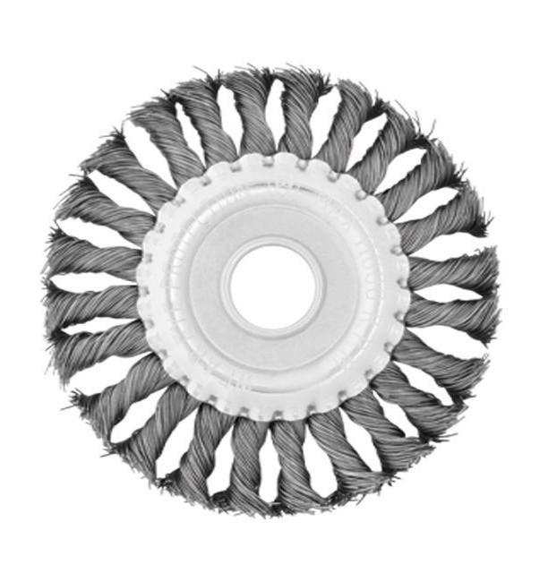 Щітки на КШМ INTERTOOL Щетка кольцевая 115x22,2 мм (пучки витой проволоки) BT-7115