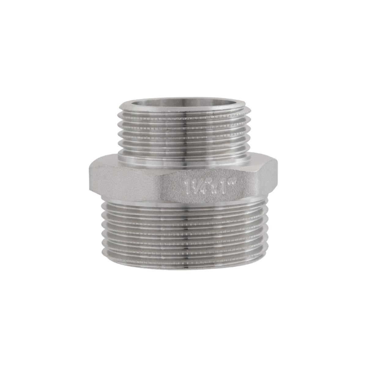 Фитинги резьбовые никелированные Nickel Raftec Ниппель-переходник 32х25 (1 1/4- 1) никель NP0403