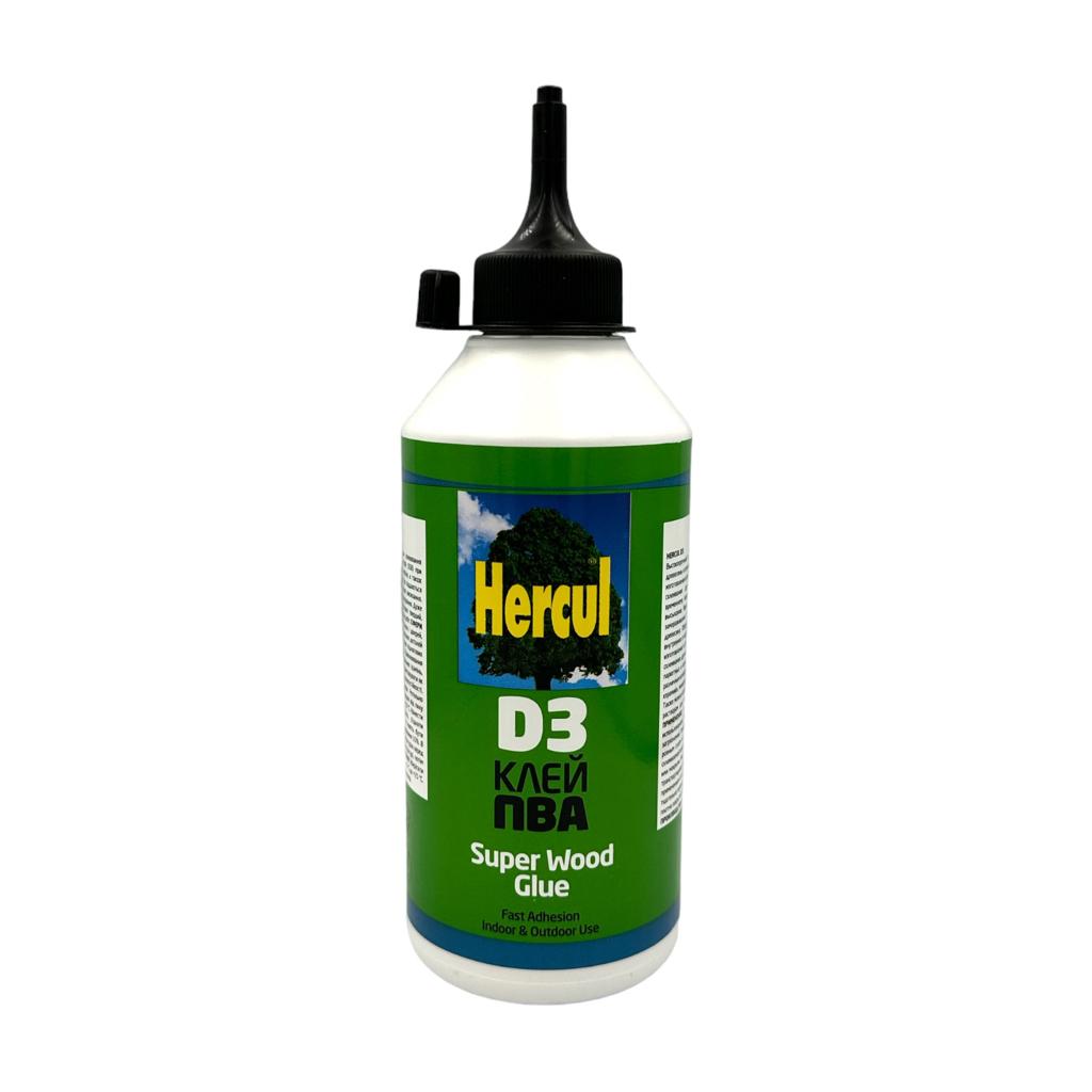 Клей ПВА HERCUL Клей ПВА D3 водостійкий 500г.