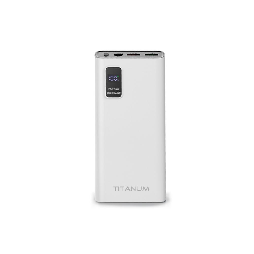 Повербанки (POWER BANK) TITANUM Power bank 20000mAh TPB-727S 22.5W QC+PD White