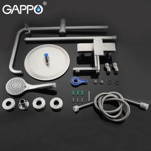Душевые системы GAPPO G2499-20 (SUTENRESU-KO) душ. система 3х функ. корпус из нерж. стали Ø35