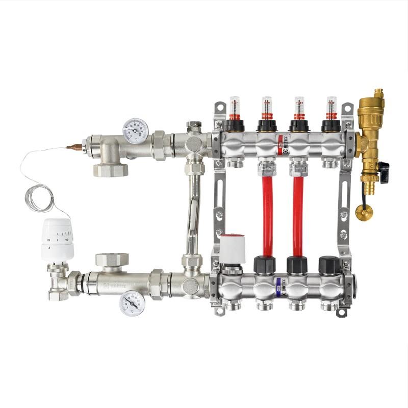 Запорная арматура Raftec Комплект подключения RAFTEC 1'' для коллекторного блока (без гильз) PCNR03