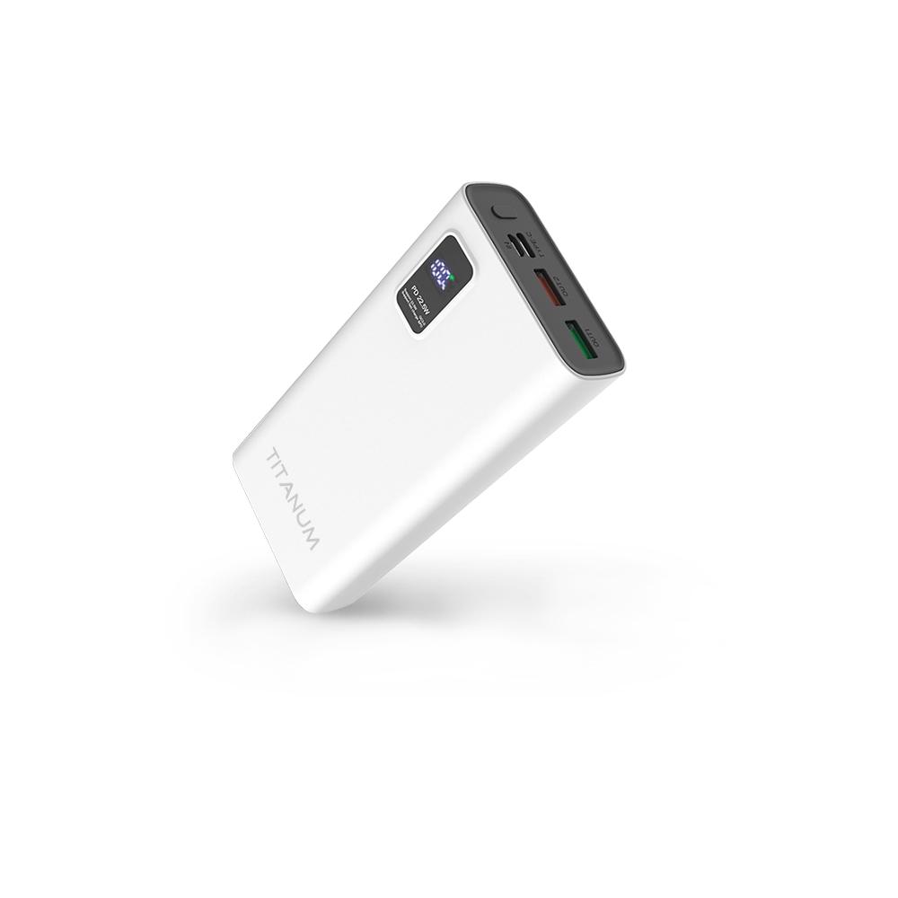 Повербанки (POWER BANK) TITANUM Power bank 20000mAh TPB-727S 22.5W QC+PD White