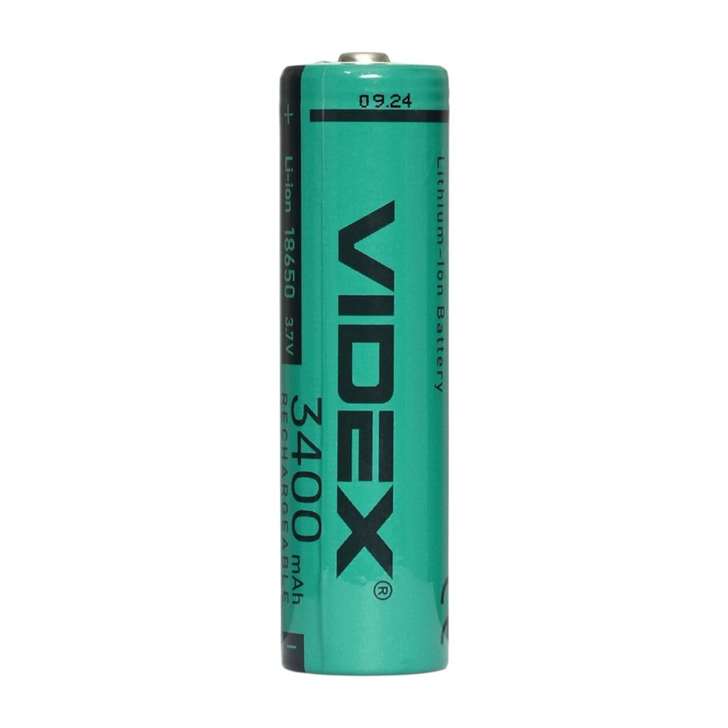 Батарейки аккумуляторные VIDEX Аккумулятор 18650 3,7V 3400mA (БЕЗ ЗАЩИТЫ)