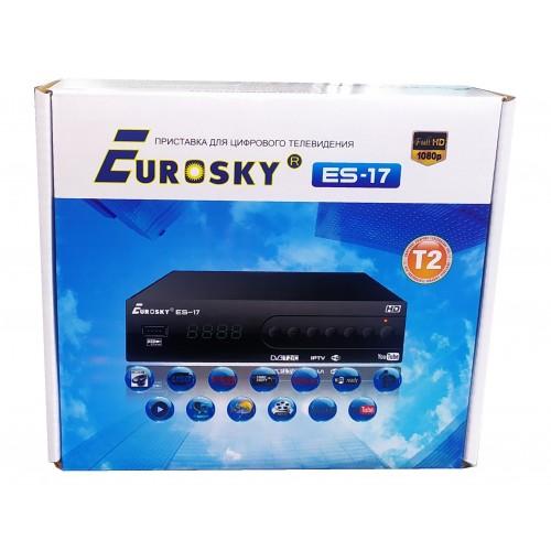 T2 Тюнери Eurosky T2 Цифровой HD тюнер MPEG-4/AVC ES-17