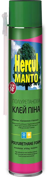 Піна монтажна HERCUL STD MANTO Клей-піна монтажна всесезонна 800мл./900г.