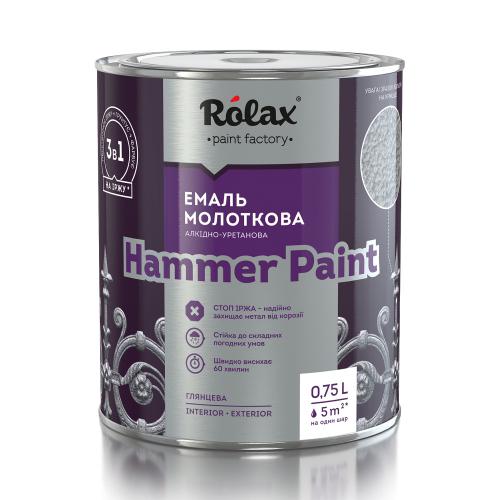 Емаль молоткова ROLAX HAMMER PAINT Емаль молоткова 0,75л. (БЛАКИТНА 303)