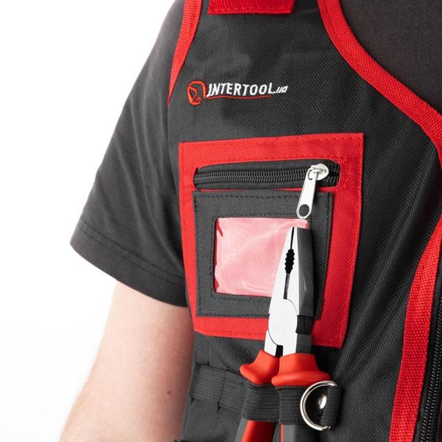 Жилети INTERTOOL Жилет слюсарно-будівельний, 7 кишень, поліестер SP-1001