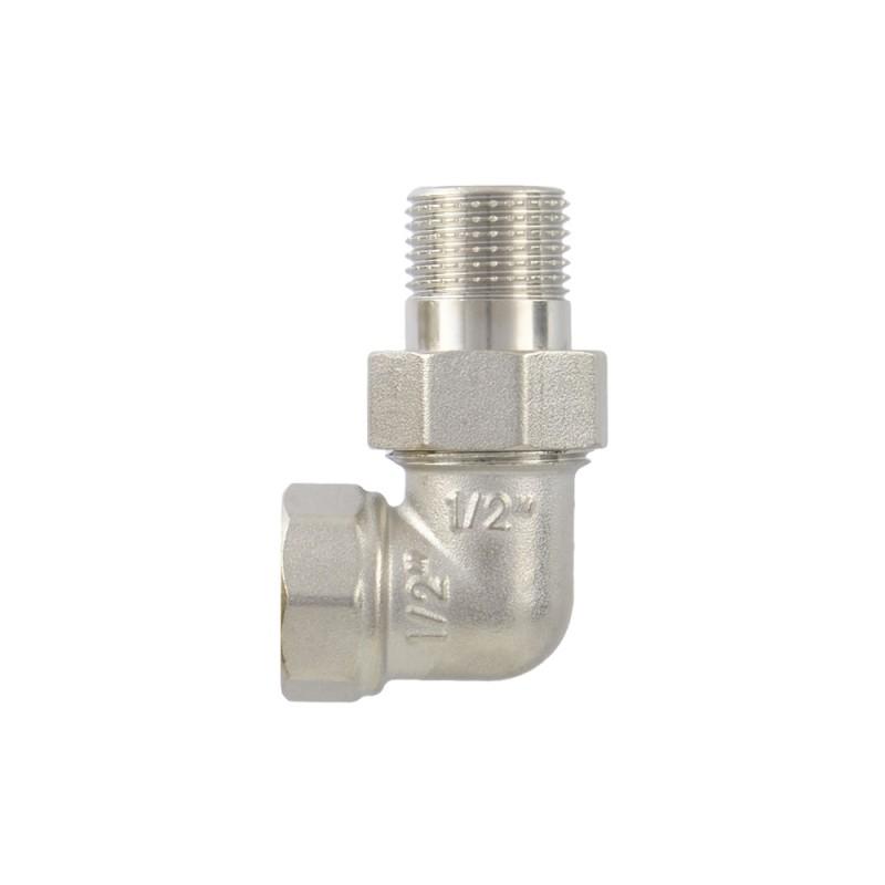 Фитинги резьбовые никелированные Nickel Raftec Американка-сгон DN25 (1) угловая никель AS03-U