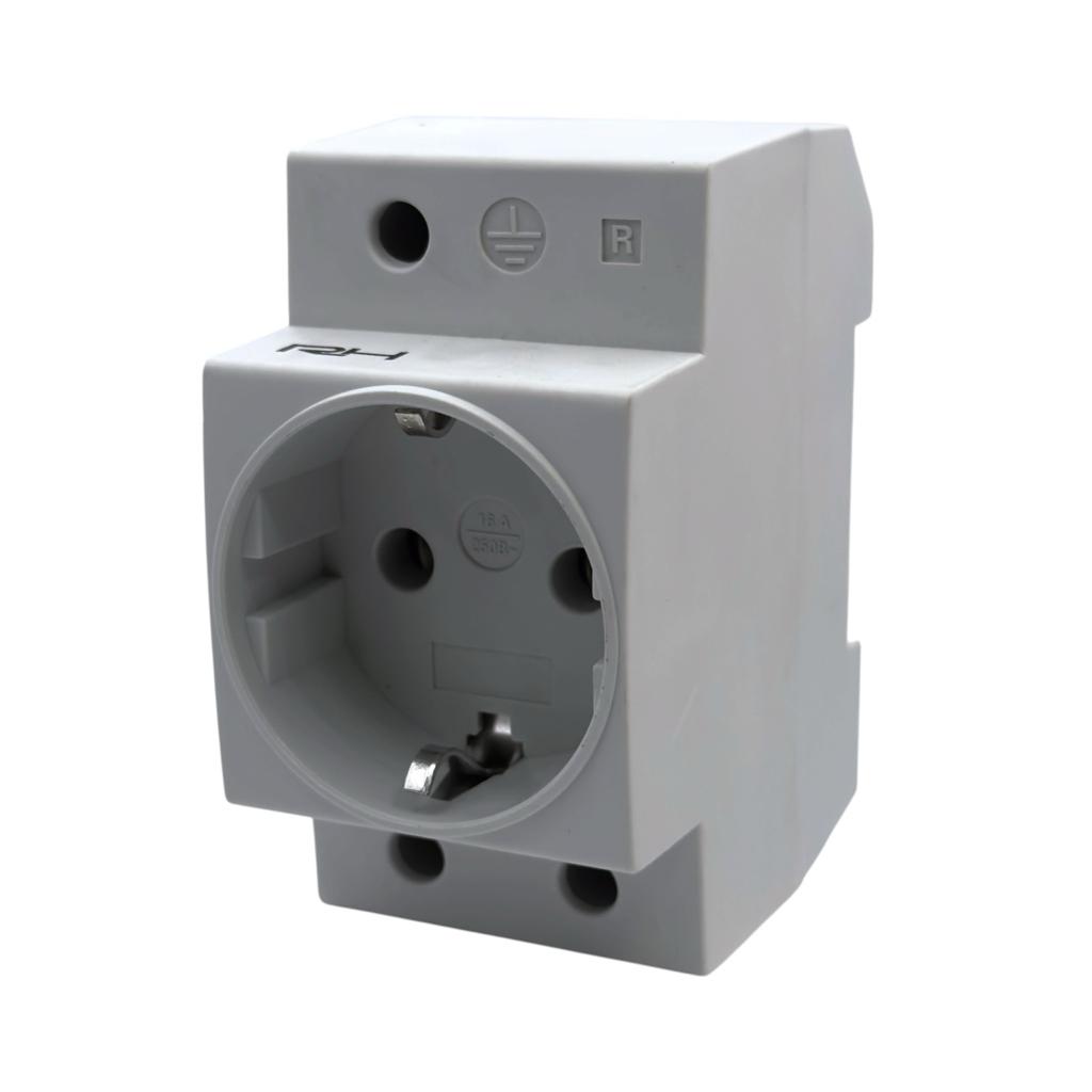 Розетки на DIN-рейку RightHausen Розетка на DIN-рейку з/з 16A 2Р+РЕ AC30 HN-406013