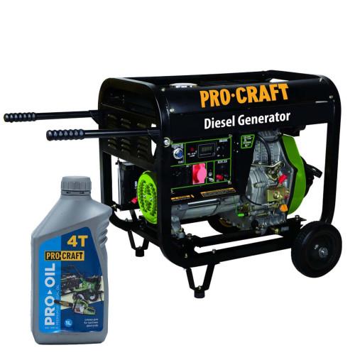 Генератори дизельні PROCRAFT Генератор дизельний (ТРИФАЗНИЙ) DP80/3 UNIVERSAL
