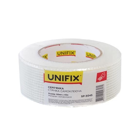 Серпянка, cтеклохолст UNIFIX Лента стеклотканевая (серпянка) 50мм.*45м. SP-5045