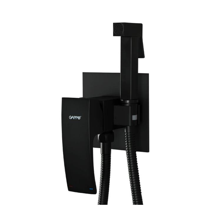 Смесители для душа (гигиенические) GAPPO G7207-6 (NOAR) Душ гігієнічний вбудований (чорний)