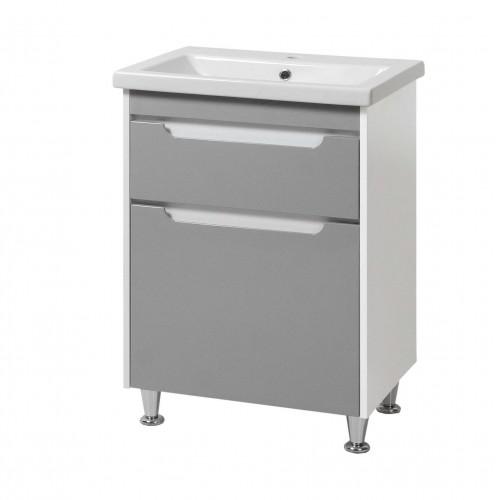 Тумби з умивальниками UVVIS Тумба Valencia NEW grey ТНБ-2 Д 60 з умивальником КОМО 44338