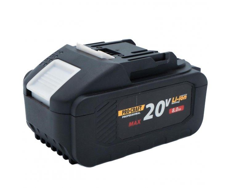 Аккум. батареи и ЗУ PROCRAFT Аккумуляторная батарея 20В, 8Аh Battery20/8