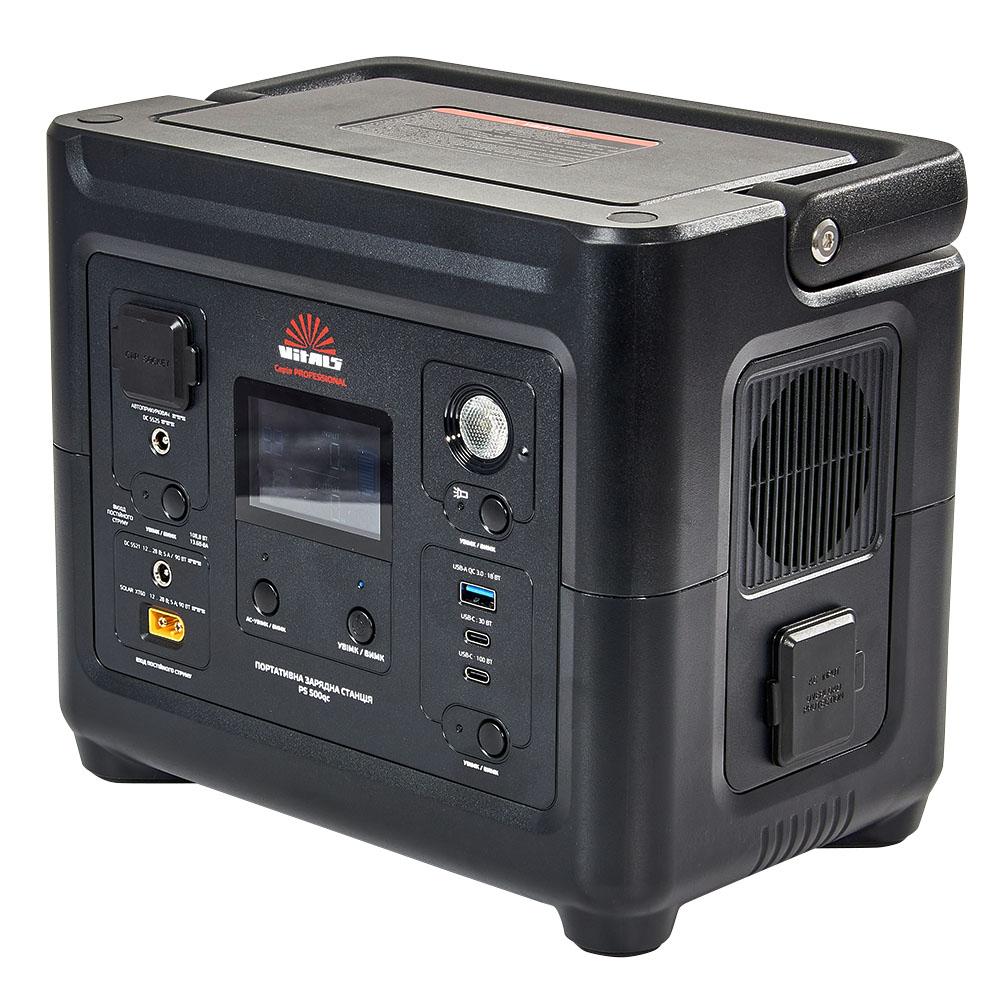 Портативні зарядні станції VITALS Professional PS 500qc Портативна зарядна станція 220В 500Вт. (288Вт-год) LiFePO4