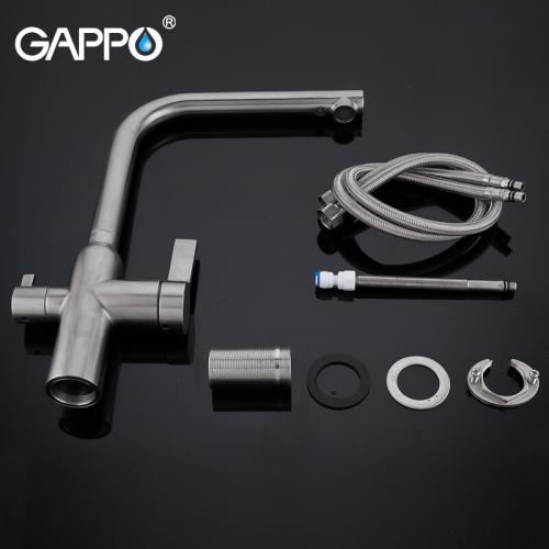 Змішувачі для кухні GAPPO G4399-4 (SUTENRESU-KO) Змішувач для кухні під фільтр із нерж. стали