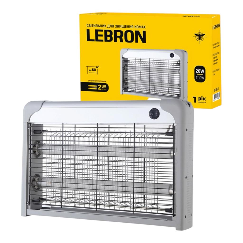 Світильники москітні LEBRON Світильник для знищення комах ультрафіолетовий 2*10W 380*260*60мм. 16-85-21